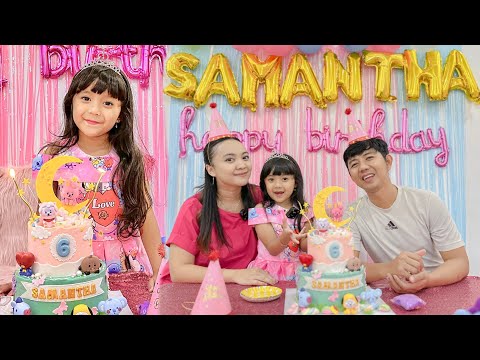 SURPRISE SAMANTHA ULANG TAHUN KE 6 ⁉️ UBAH KAMAR JADI KARAKTER BT21 ⁉️ EVELYN SAMANTHA BIRTHDAY