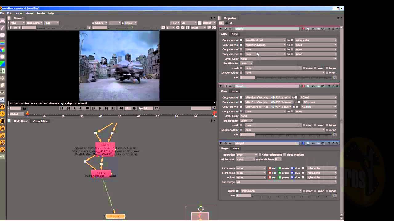 Video Tutorial Nuke Español - Sistema de trabajo con EXR (23)