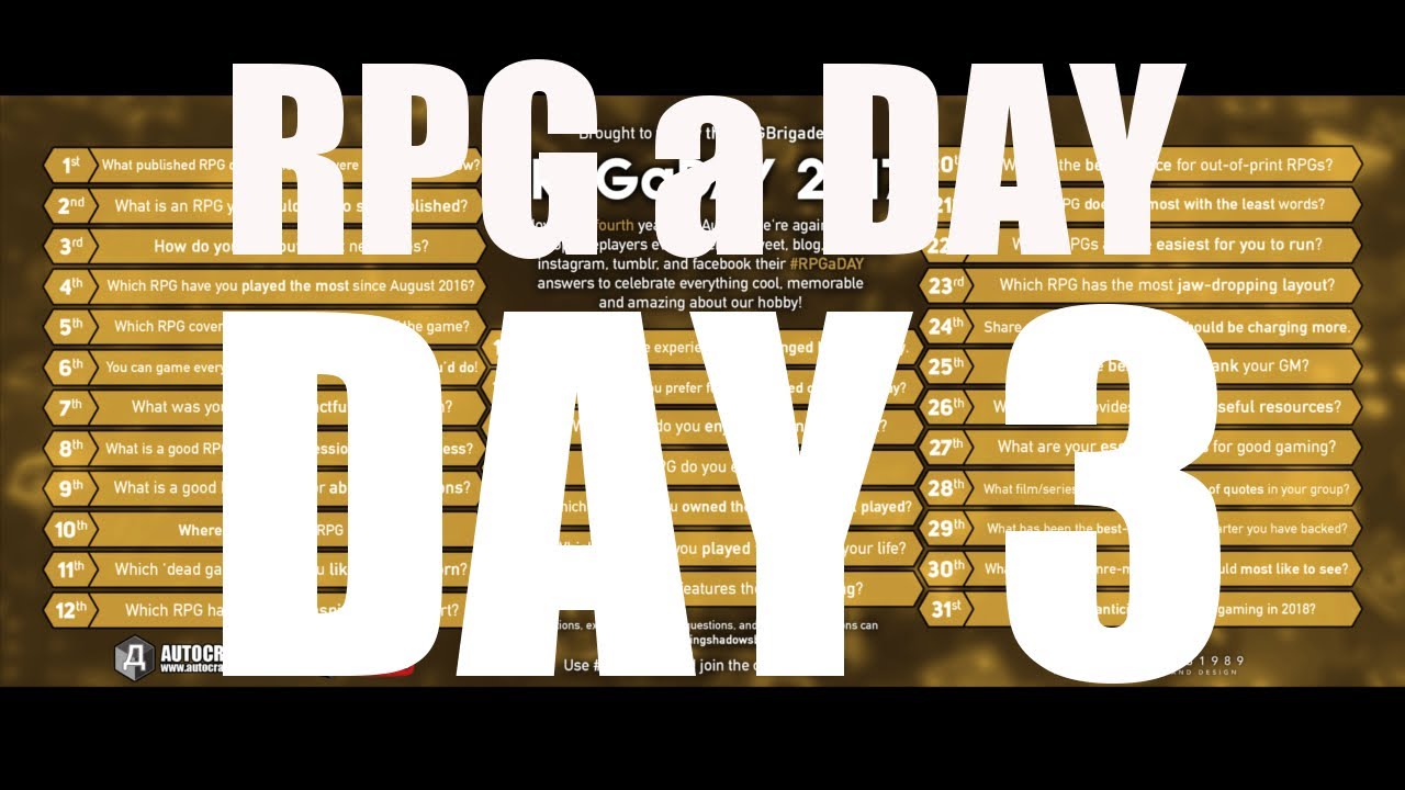 RPGaDAY 2017 - Day 3 - YouTube