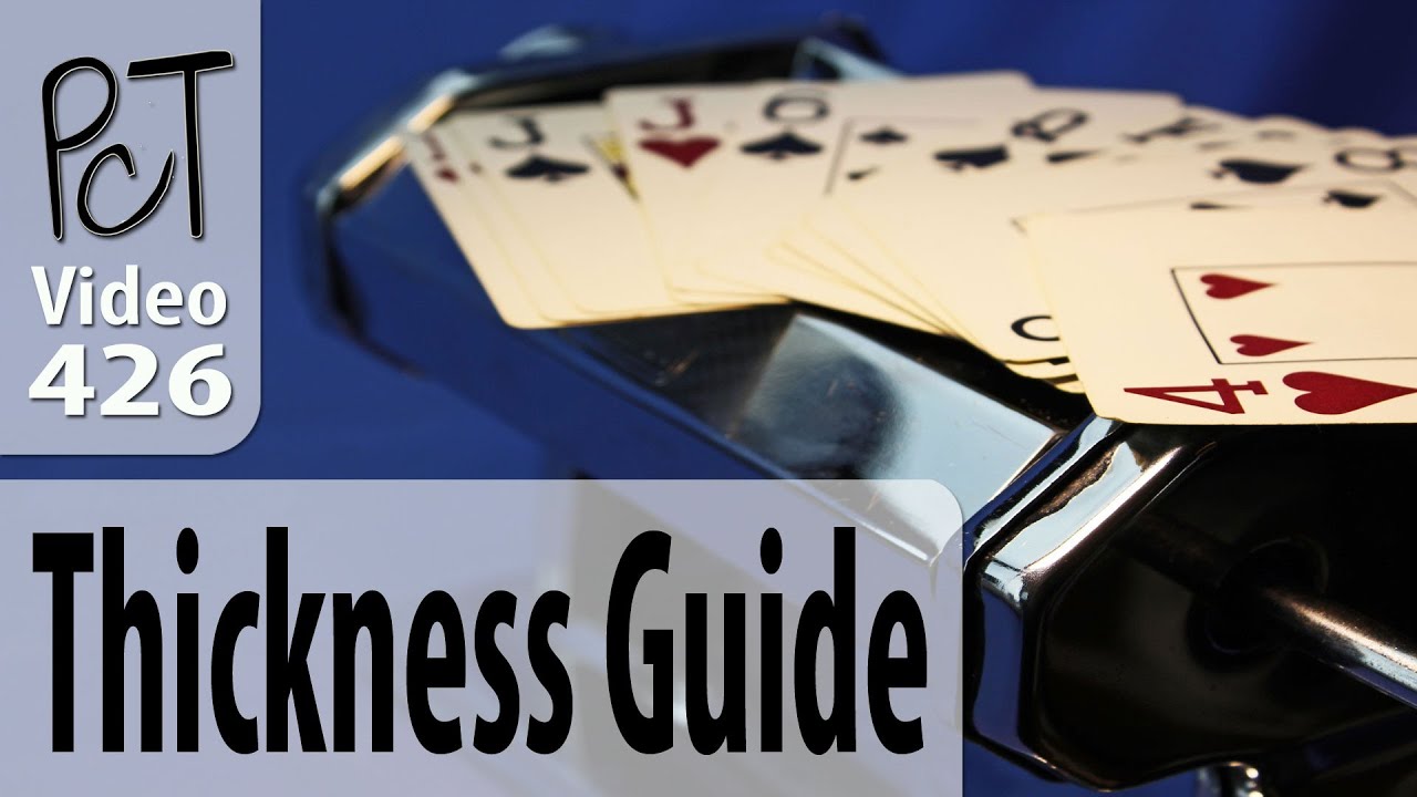 Pasta Machine Thickness Guide Using Playing Cards YouTube