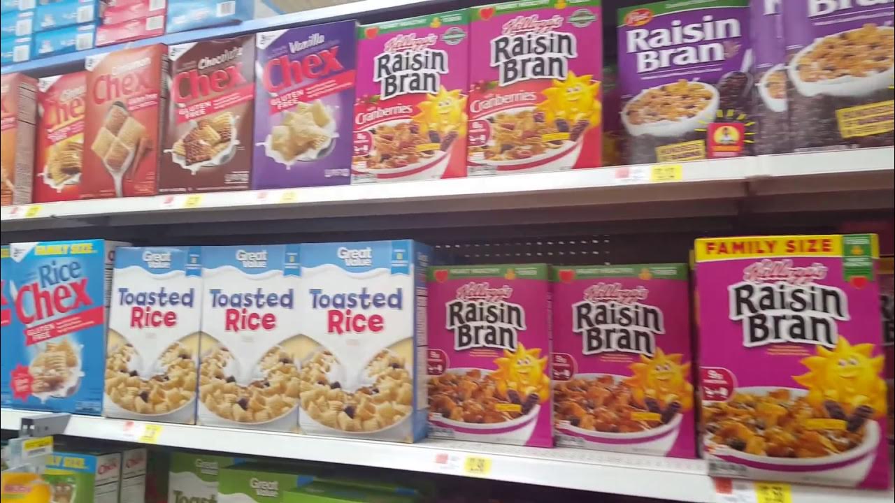 Walmart Cereal Aisle as seen by an Aussie YouTube