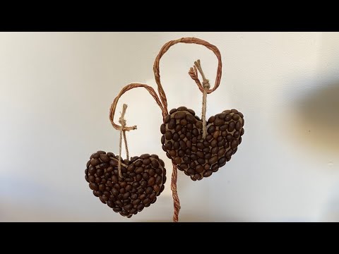 Video: Crafts From Coffee Beans. DIY Coffee Heart