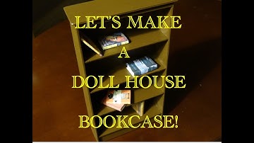 1:12 SCALE DOLL HOUSE BOOKCASE AND BOOKS