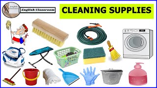 Cleaning Supplies List of House Cleaning and Laundry English Vocabulary Words by English Classroom