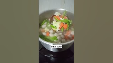 nikmat dan segar nya sop bening bakso sayur. #shorts