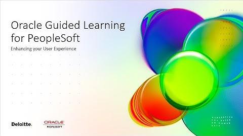 Oracle Guided Learning for PeopleSoft Webinar 14 June 2023