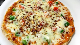 Roti Pizza On Tawa Cheese Pizza From Leftover Roti Recipe