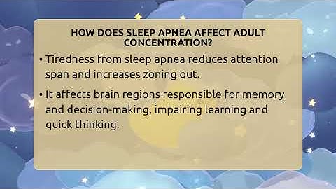 How Does Sleep Apnea Affect Adult Concentration? - Sleep Apnea Support Network