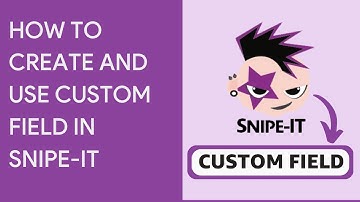 HOW TO USE CUSTOM FIELDS ON Snipe-IT