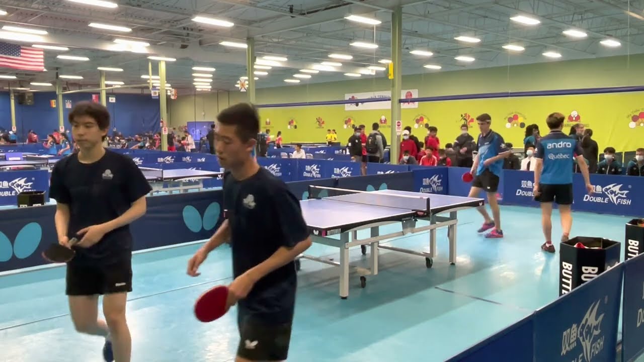 David/Kevin vs Edward/Simeon Fierce clash of U19 team doubles