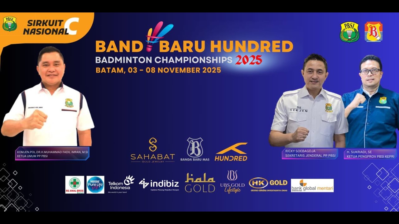 Court 3 Day 1 - Banda Baru Hundred Badminton Championships 2025 - YouTube