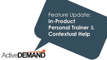 New Feature Update: Personal Trainer and Contextual Help
