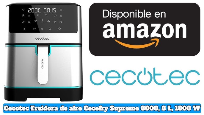 Freidora sin aceite Cecofry Supreme 8000 tácti con 8 L de capacidad y  tecnología PerfectCook. 