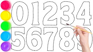 картинка: 1234567890 Рисование и раскрашивание для детей, Рисование цифр от 1 до 10 для детей, KS ART #Kids
