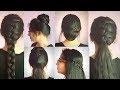 7 Different Hairstyle For 1 Week | For Medium to  Long Hair |Preksha Jain