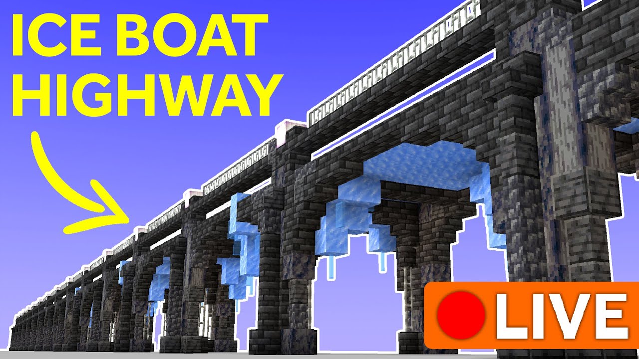 🔴 Let's Build a MEGA Ice Bridge! Skyblock Kingdoms SMP