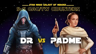 5v5 - Darth Revan vs Padme | SWGOH GAC DR vs GR Counter