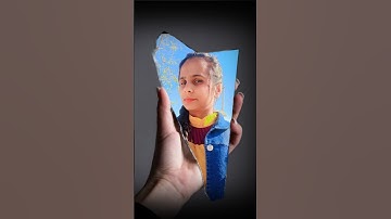 Hand holding broken mirror photo editing in PicsArt 🥰 #short #shortfeed #viral