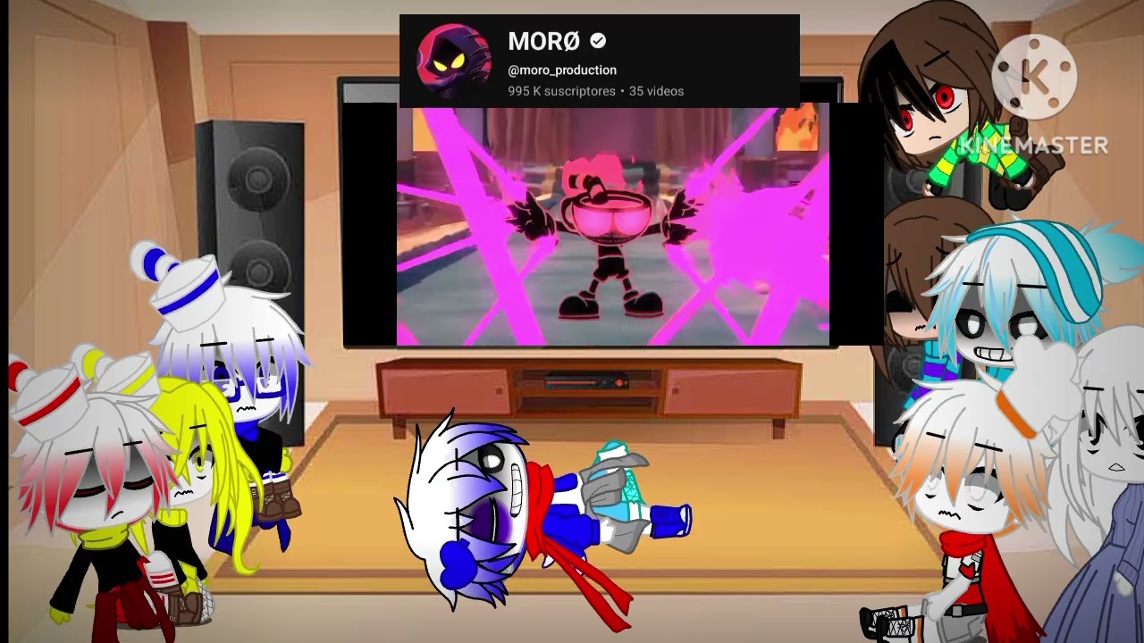 Cuphead y undertale reaccionan a:Nightmare Cuphead VS el diablo y Nightmare Sans VS chara 