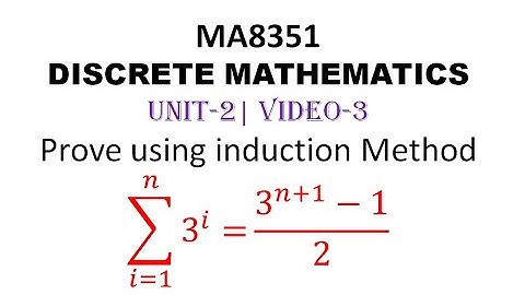 MA8351| DISCRETE MATHEMATICS| UNIT-2| VIDEO-3|MATHEMATICAL INDUCTION| PROBLEM-3