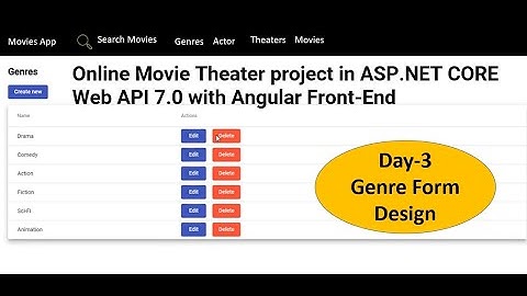 Online Movie Theater project in ASP.NET CORE Web API 7.0 with Angular Front-End | Day-3