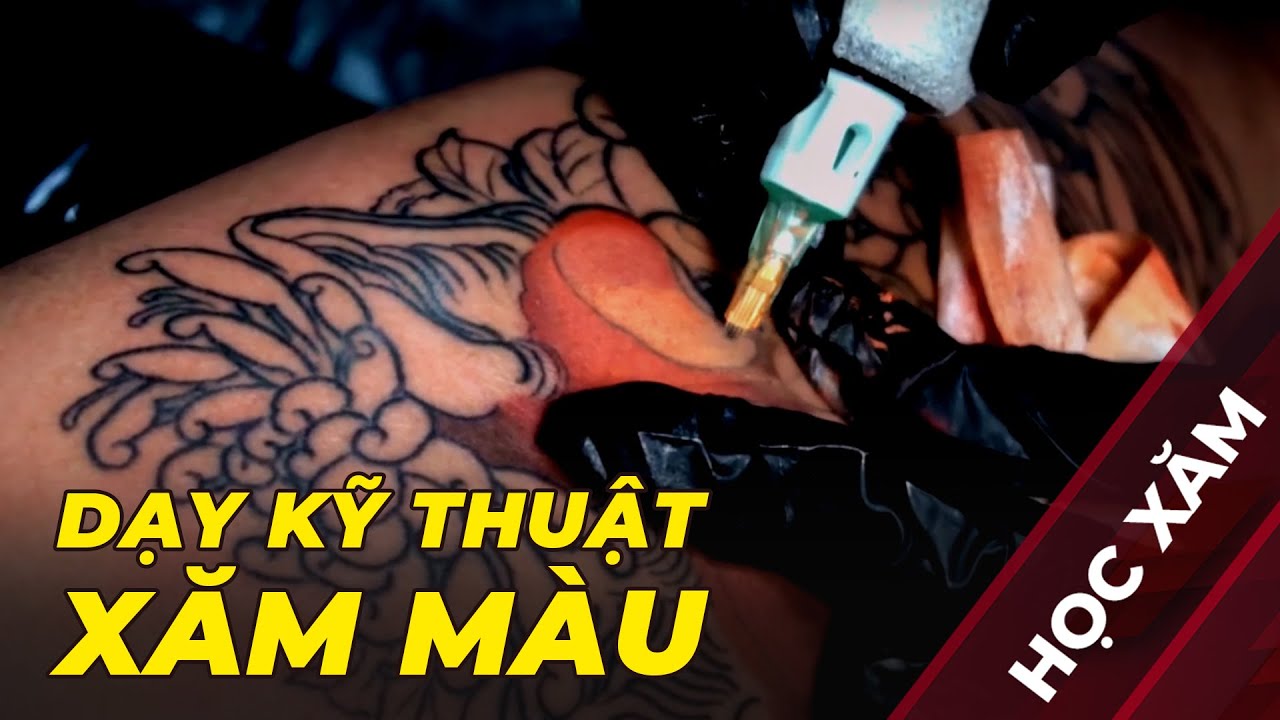 Kỹ thuật Xăm Màu Có Sử Dụng Thuốc Tê ???? Học Xăm Online... - youtube