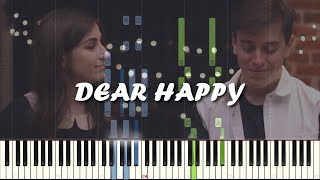 Video thumbnail of "Dear Happy - by dodie ft. Thomas Sanders (Piano Tutorial) [Synthesia]"