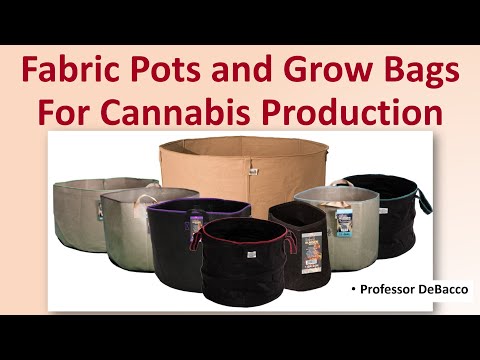 Fabric Pots and Grow Bags For Cannabis Production