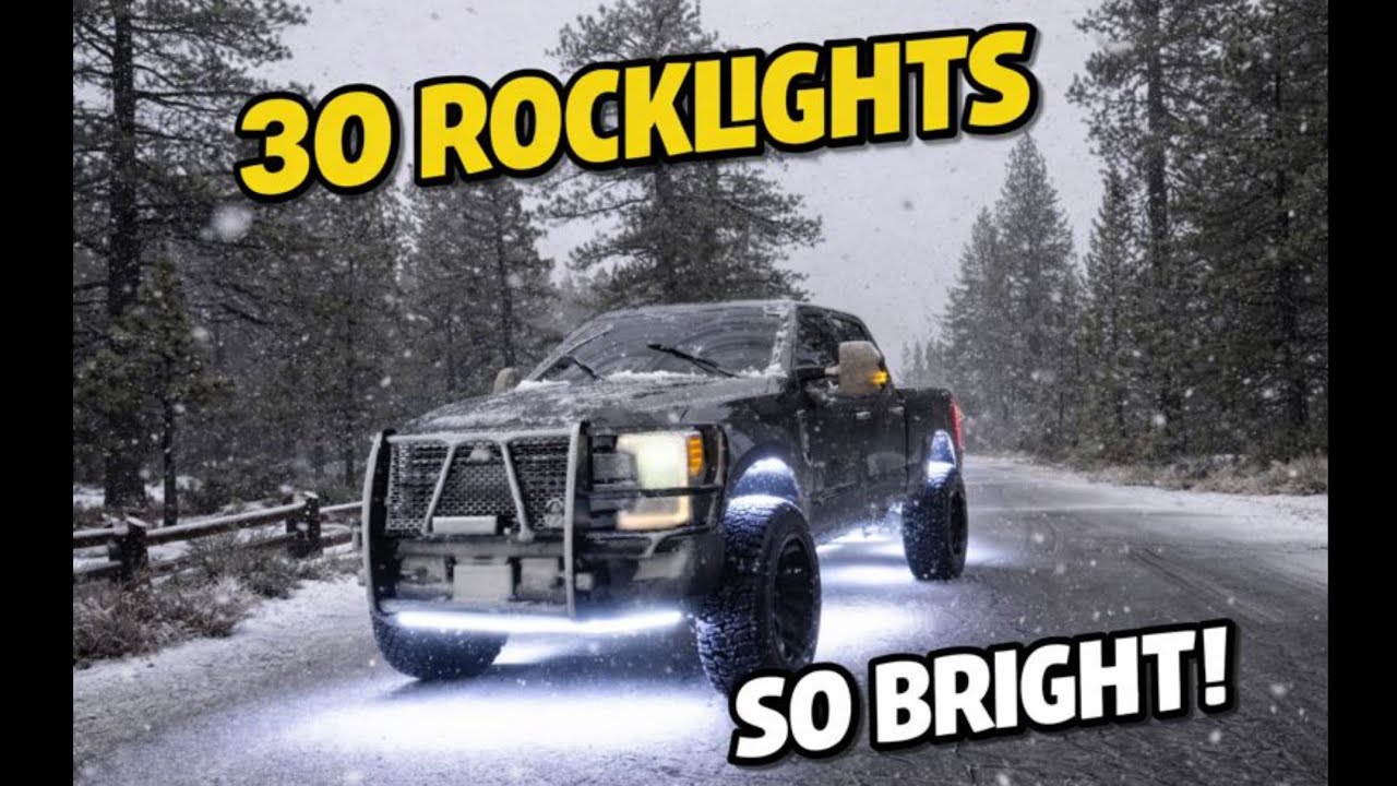 Installing 30 rocklights on my Platinum F-350!