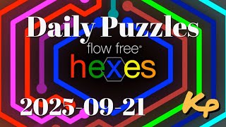 Flow Free Hexes - Daily Puzzles - 2025-09-21 - September 21st 2025 screenshot 5