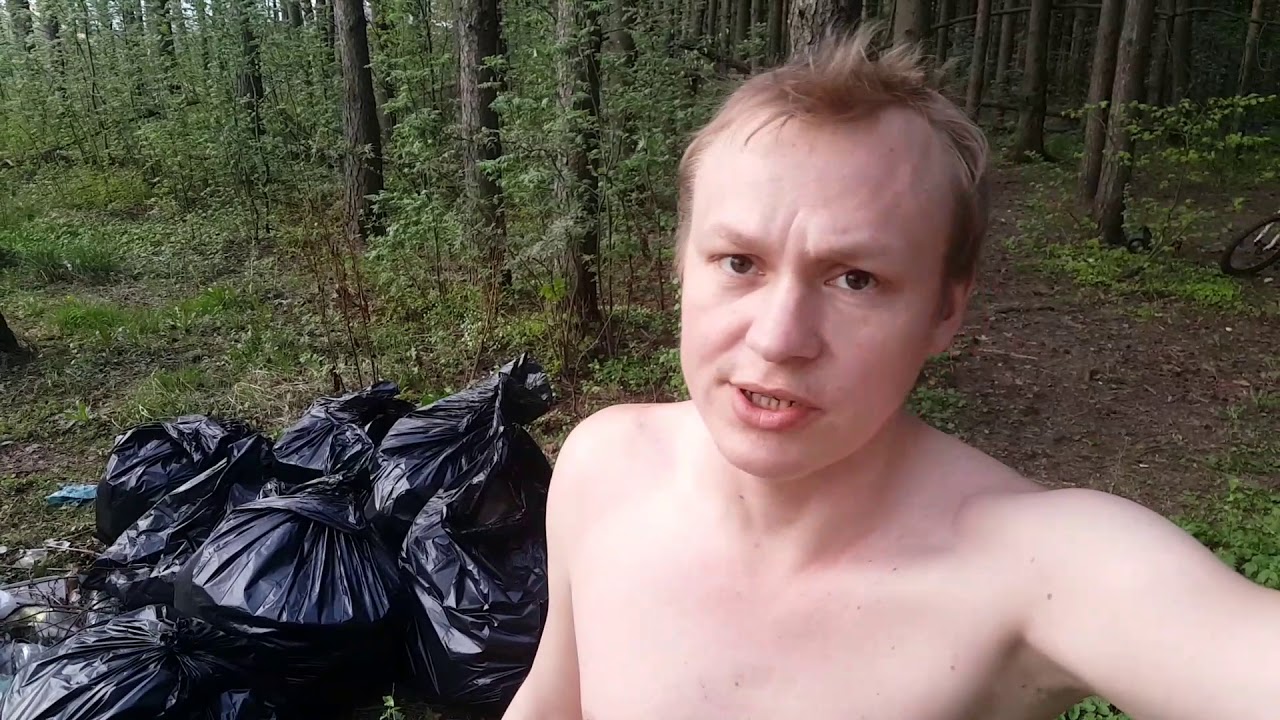 Уборка мусора в лесу за 14мкр Зеленоград 5 мая 2018 - YouTube