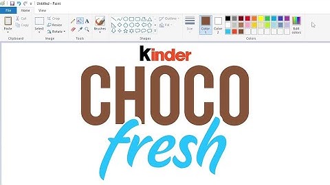 How to draw a Kinder Choco Fresh logo using MS Paint | How to draw on your computer