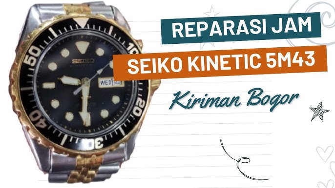 1995 Seiko Kinetic men's vintage watch with original bracelet. Model  reference 5M43-0A70 - YouTube