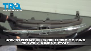 SOSEGA Front Upper Grille Grill Molding Trim Plastic Chrome Replacement For Honda Odyssey 2011 2012 2013 EX, EX-L, LX, Touring, Touring Elite 75105TK8A01