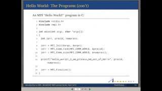 Introduction to MPI - Part I