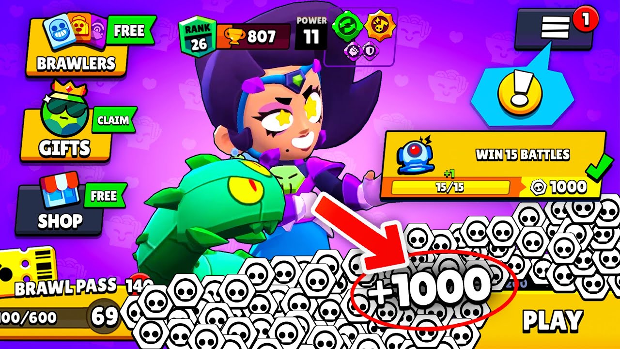 Complete BOT DROP 1000 TOKENS Quest + Free Gifts - Brawl Stars