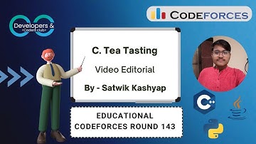 C. Tea Tasting | Educational Codeforces Round 143 | Codeforces | DCC NIT-A