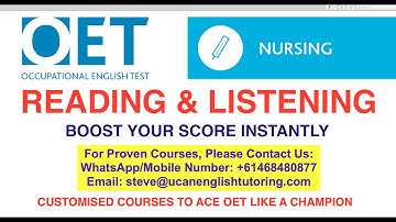 Boost Your OET Reading & Listening Score Instantly with These Key Strategies! #ucan