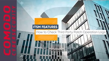 How to check Third Party Patch Operation Logs