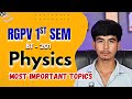 Physics RGPV 1st Year Key Questions for 2026 π
