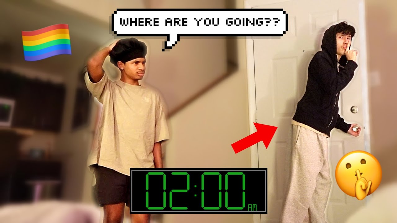 SNEAKING OUT AT 2AM PRANK ON MY BOYFRIEND (HE GOT SO MAD)(GAY COUPLE PRANK)