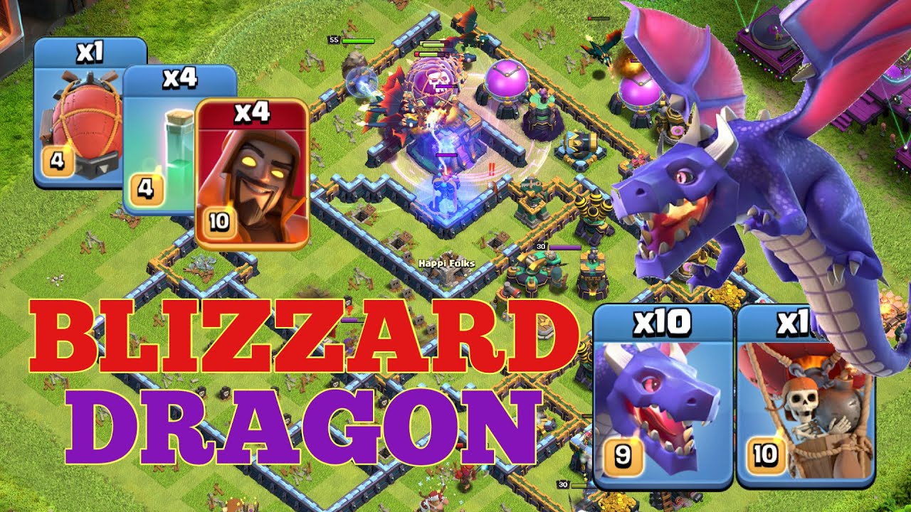 BLIZZARD DRAGON! Th14 Super Wizard Blipm Dragon Attacks in Legend League 2021 August! Clash of Clans