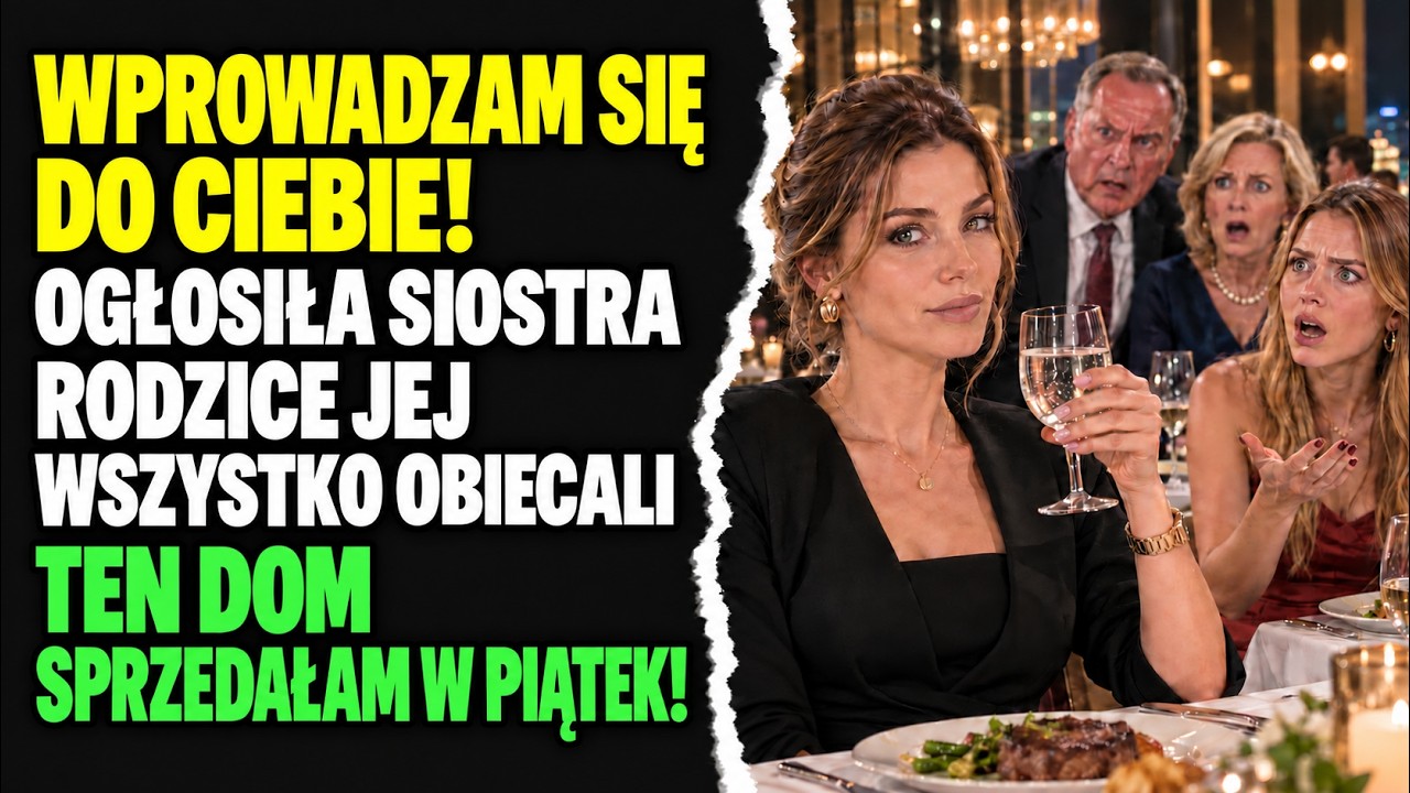 "W zeszły piątek sprzedałam ten dom deweloperowi" – powiedziałam, patrząc siostrze prosto w oczy, gdy przy rodzinnej kolacji oznajmiła, że mama i tata obiecali jej wprowadzić się do mojego domu z...