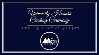 University Honors Cording Ceremony 2026