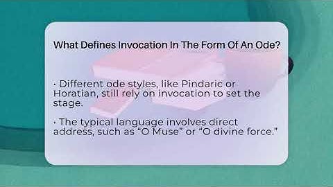What Defines Invocation In The Form Of An Ode? - The Prose Path