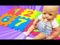 Çocuklar için eğitici video. Baby Born oyuncak bebek ile sayı sayma oyunu. Bebek videoları.