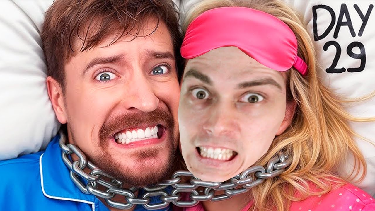 ВЫЖИВИ 30 ДНЕЙ Прикованный К Своему Бывшему Партнёру, Выиграй $250,000 - Mr Beast Реакция