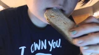 Eating biscuits with strawberry jam ASMR :) AWESOME package sounds
