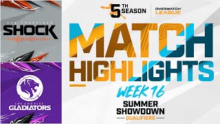 @sanfranciscoshock vs @LAGladiators | Summer Showdown Qualifiers Highlights | Week 16 Day 2