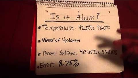 Synthesis of Alum Data Analysis